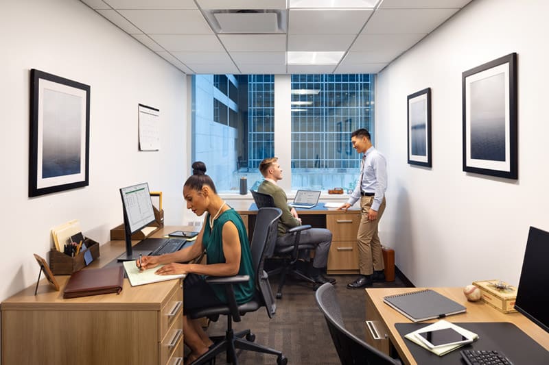 A windowed office on the 4th floor of ElevatedNY